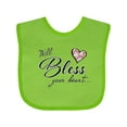 thumbnail image 1 of Inktastic Well Bless Your Heart with Floral Print Boys or Girls Baby Bib, 1 of 4