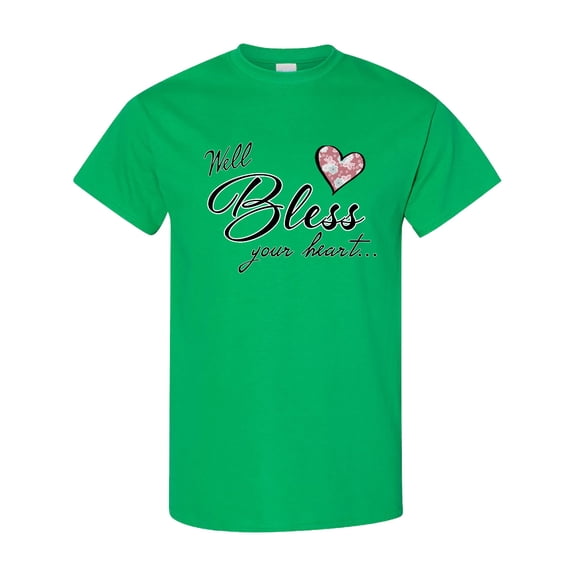 Inktastic Well Bless Your Heart with Floral Print T-Shirt
