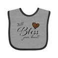 thumbnail image 1 of Inktastic Well Bless Your Heart with Leopard Print Boys or Girls Baby Bib, 1 of 4