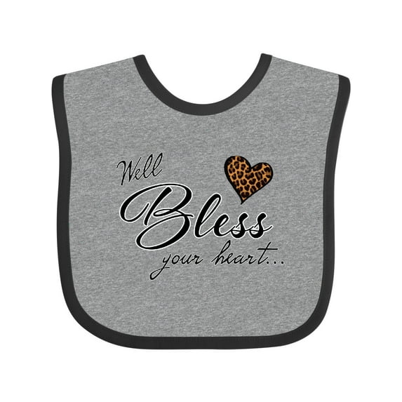 Inktastic Well Bless Your Heart with Leopard Print Boys or Girls Baby Bib