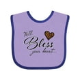 thumbnail image 1 of Inktastic Well Bless Your Heart with Leopard Print Boys or Girls Baby Bib, 1 of 4