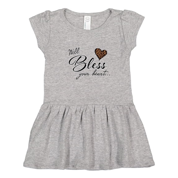 Inktastic Well Bless Your Heart with Leopard Print Girls Toddler Dress