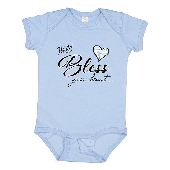 Inktastic Well Bless your Heart with Calico Print Boys or Girls Baby Bodysuit