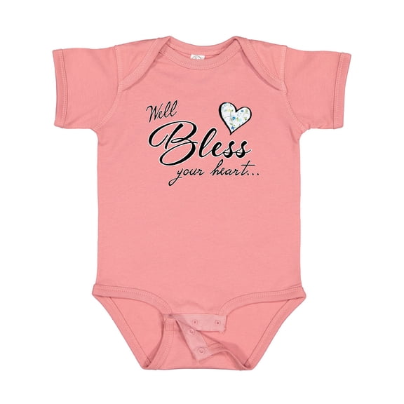 Inktastic Well Bless your Heart with Calico Print Boys or Girls Baby Bodysuit