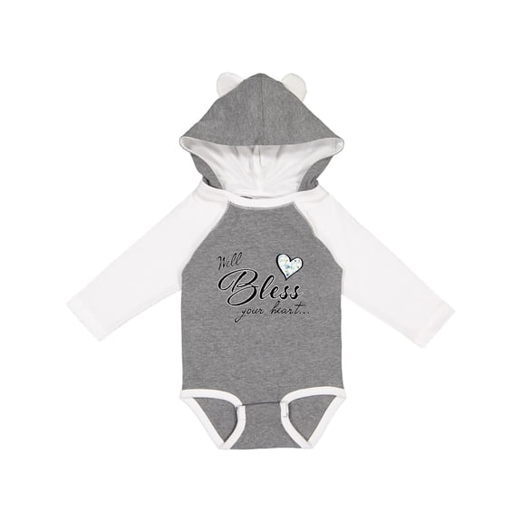 Inktastic Well Bless your Heart with Calico Print Boys or Girls Long Sleeve Baby Bodysuit