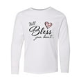 thumbnail image 1 of Inktastic Well Bless your Heart with Floral Print Long Sleeve Youth T-Shirt, 1 of 5