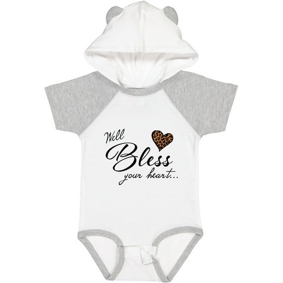 Inktastic Well Bless Your Heart with Leopard Print Boys or Girls Baby Bodysuit