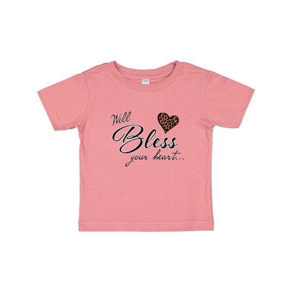 Inktastic Well Bless your Heart with Leopard Print Boys or Girls Baby T-Shirt