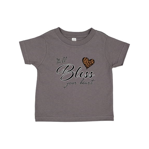 Inktastic Well Bless your Heart with Leopard Print Boys or Girls Toddler T-Shirt
