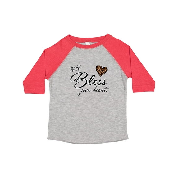 Inktastic Well Bless your Heart with Leopard Print Boys or Girls Toddler T-Shirt