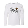thumbnail image 1 of Inktastic Well Bless your Heart with Leopard Print Long Sleeve Youth T-Shirt, 1 of 5