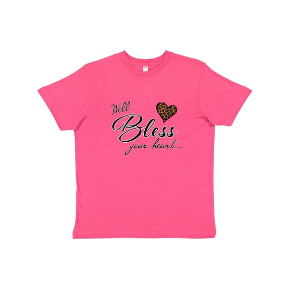 Inktastic Well Bless your Heart with Leopard Print Youth T-Shirt