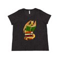 thumbnail image 1 of Inktastic Well-Read Cute Gold Dragon Reading Books Women's Plus Size T-Shirt, 1 of 5