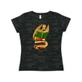 thumbnail image 1 of Inktastic Well-read Cute Gold Dragon Reading Books Women's T-Shirt, 1 of 5