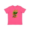 thumbnail image 1 of Inktastic Well-read Cute Gold Dragon Reading Books Youth T-Shirt, 1 of 5