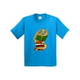 thumbnail image 1 of Inktastic Well-read Cute Gold Dragon Reading Books Youth T-Shirt, 1 of 5