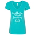 thumbnail image 1 of Inktastic Wellness Health Meditation Women's V-Neck T-Shirt, 1 of 5