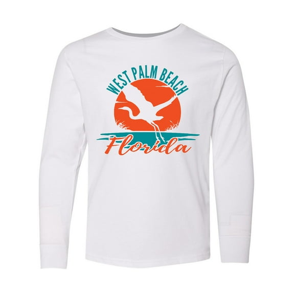 Inktastic West Palm Beach Florida Vacation Long Sleeve Youth T-Shirt