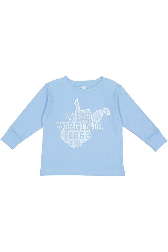 West Virginia 1863 Boys or Girls Long Sleeve Toddler T-Shirt