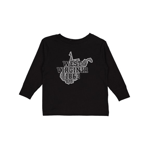Inktastic West Virginia 1863 Boys or Girls Long Sleeve Toddler T-Shirt