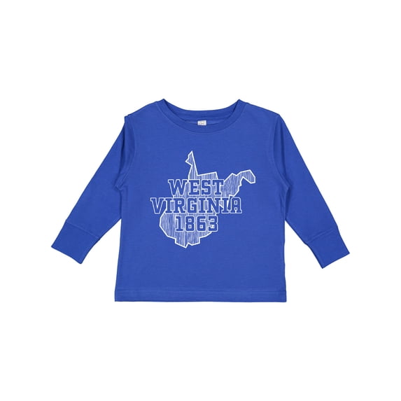 Inktastic West Virginia 1863 Boys or Girls Long Sleeve Toddler T-Shirt