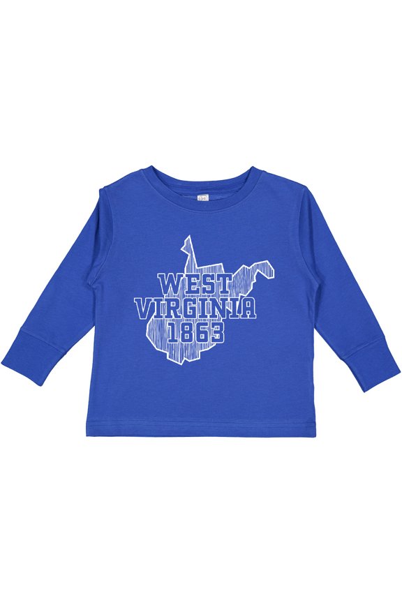 West Virginia 1863 Boys or Girls Long Sleeve Toddler T-Shirt