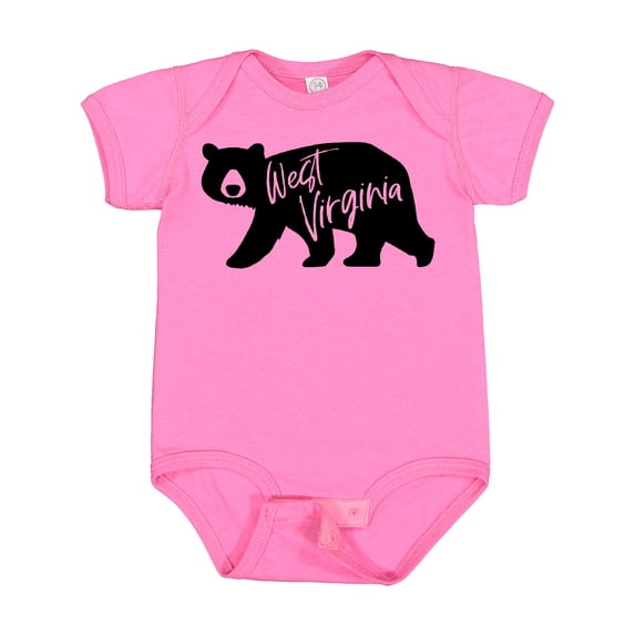 Inktastic West Virginia Black Bear Silhouette Boys or Girls Baby Bodysuit
