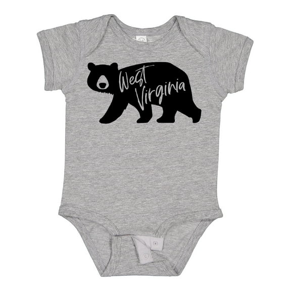 Inktastic West Virginia Black Bear Silhouette Boys or Girls Baby Bodysuit