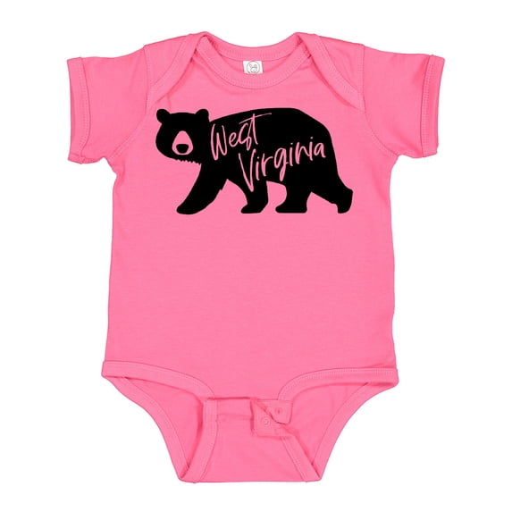 Inktastic West Virginia Black Bear Silhouette Boys or Girls Baby Bodysuit