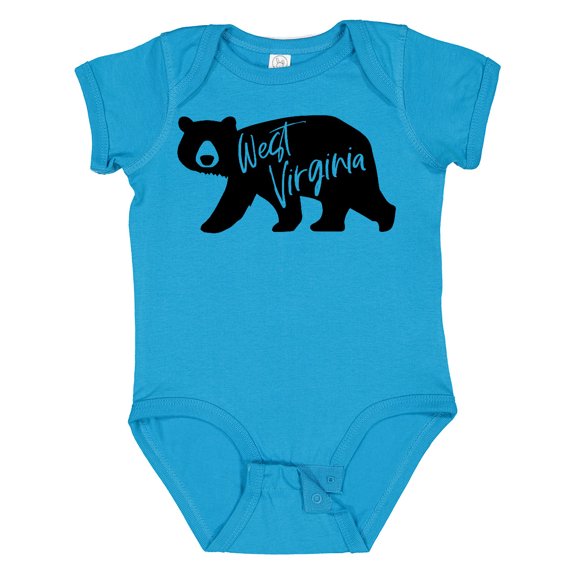 Inktastic West Virginia Black Bear Silhouette Boys or Girls Baby Bodysuit