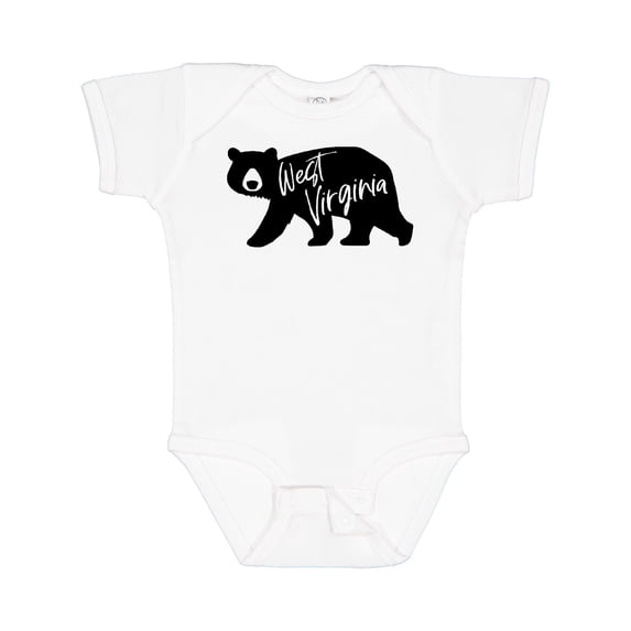 Inktastic West Virginia Black Bear Silhouette Boys or Girls Baby Bodysuit