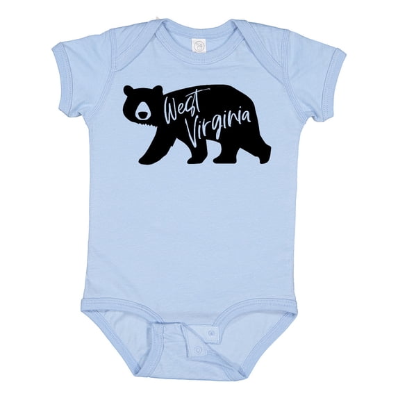 Inktastic West Virginia Black Bear Silhouette Boys or Girls Baby Bodysuit