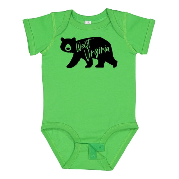 Inktastic West Virginia Black Bear Silhouette Boys or Girls Baby Bodysuit