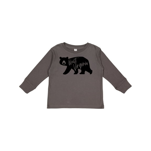 Inktastic West Virginia Black Bear Silhouette Boys or Girls Long Sleeve Toddler T-Shirt