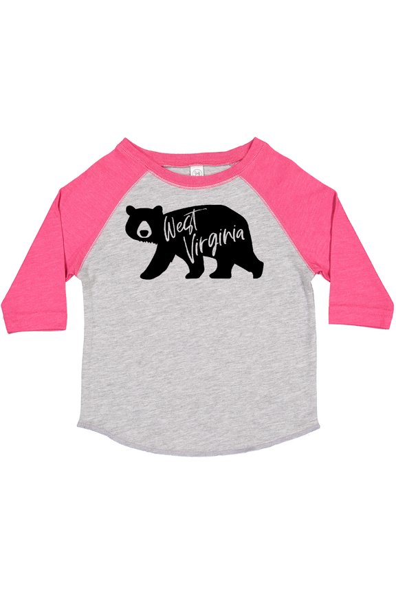 West Virginia Black Bear Silhouette Boys or Girls Toddler T-Shirt