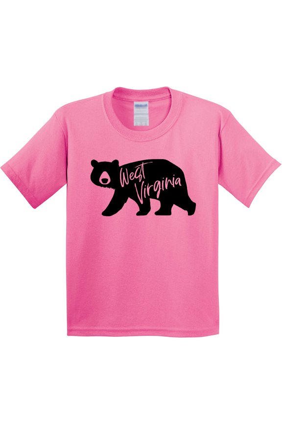 West Virginia Black Bear Silhouette Youth T-Shirt
