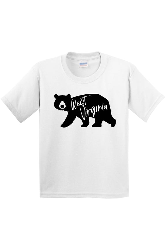 West Virginia Black Bear Silhouette Youth T-Shirt