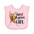 thumbnail image 1 of Inktastic West Virginia Girl- Butterfly Girls Baby Bib, 1 of 4