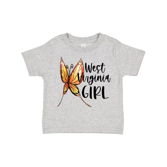 Inktastic West Virginia Girl- Butterfly Girls Toddler T-Shirt