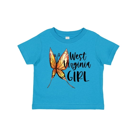 Inktastic West Virginia Girl- Butterfly Girls Toddler T-Shirt