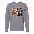 thumbnail image 1 of Inktastic West Virginia Girl- Butterfly Long Sleeve T-Shirt, 1 of 5
