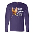 thumbnail image 1 of Inktastic West Virginia Girl- Butterfly Long Sleeve T-Shirt, 1 of 5