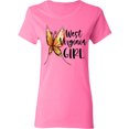 thumbnail image 1 of Inktastic West Virginia Girl Butterfly Women's T-Shirt, 1 of 5