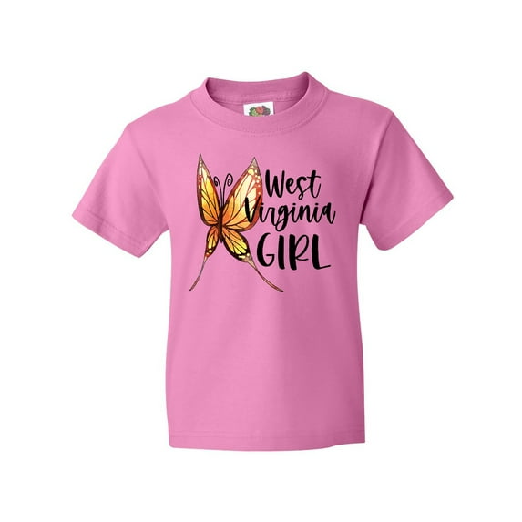 Inktastic West Virginia Girl- Butterfly Youth T-Shirt