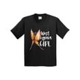 thumbnail image 1 of Inktastic West Virginia Girl Butterfly Youth T-Shirt, 1 of 5