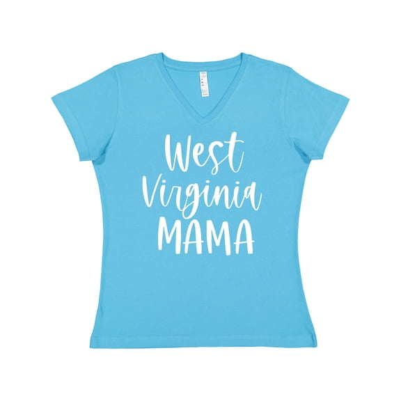 Inktastic West Virginia Mama Women's V-Neck T-Shirt