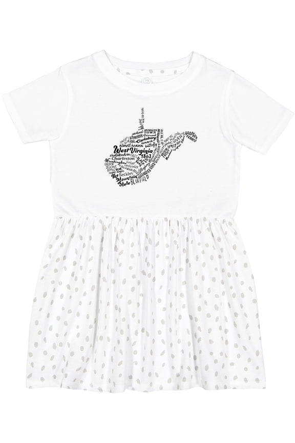 West Virginia State Word Salad Girls Toddler Dress
