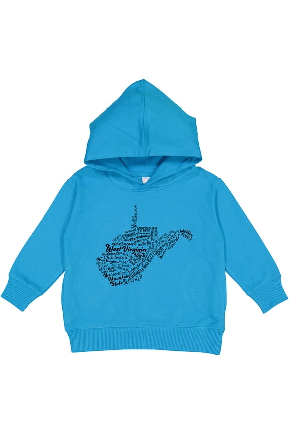 West Virginia State Word Salad Toddler Hoodie