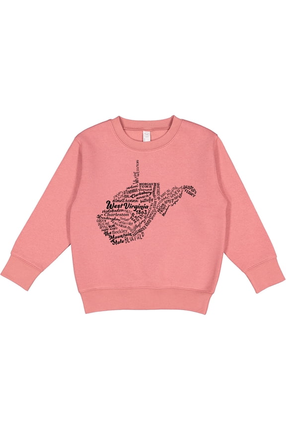 West Virginia State Word Salad Toddler Sweatshirt