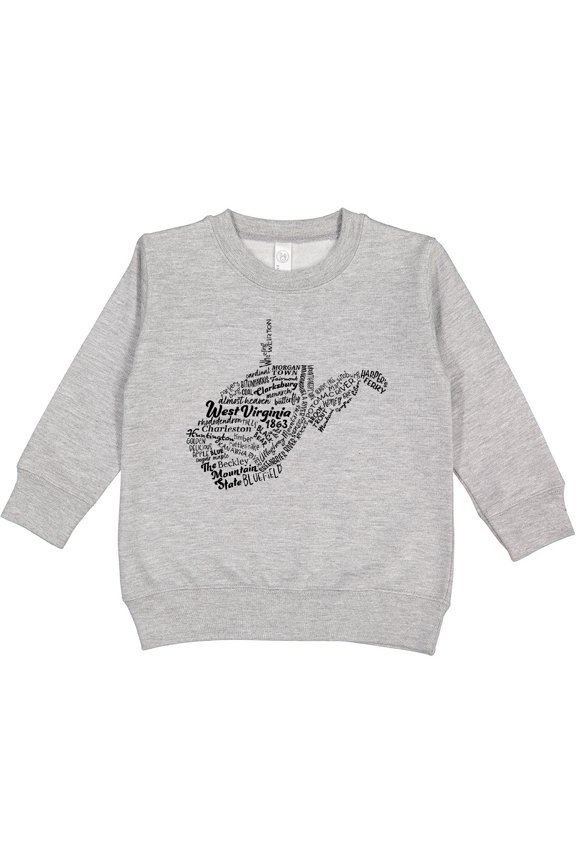 West Virginia State Word Salad Toddler Sweatshirt
